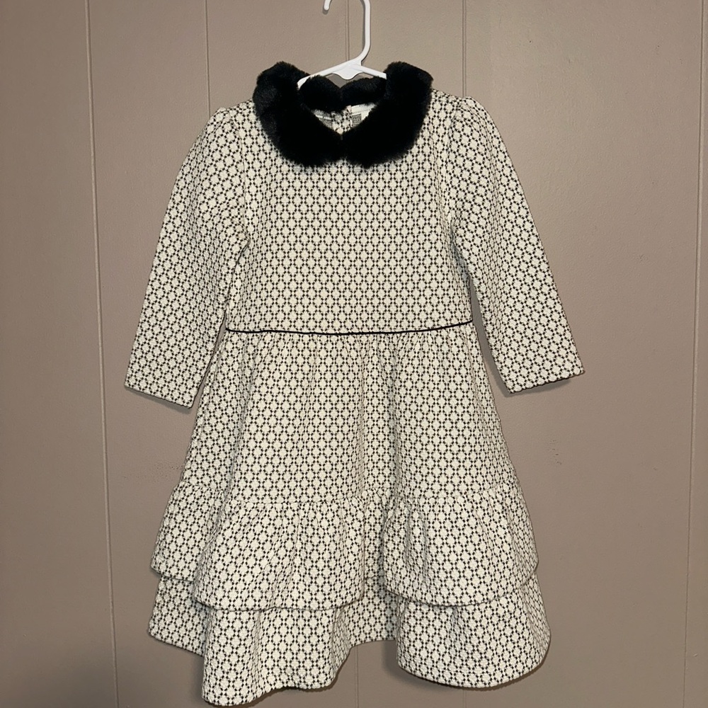 Janie and Jack Black and White Patterned Dress